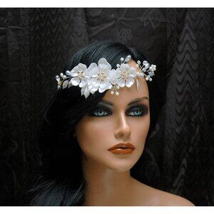 Bridal Headpiece Flower Hair Vine Wedding Headband Tiara